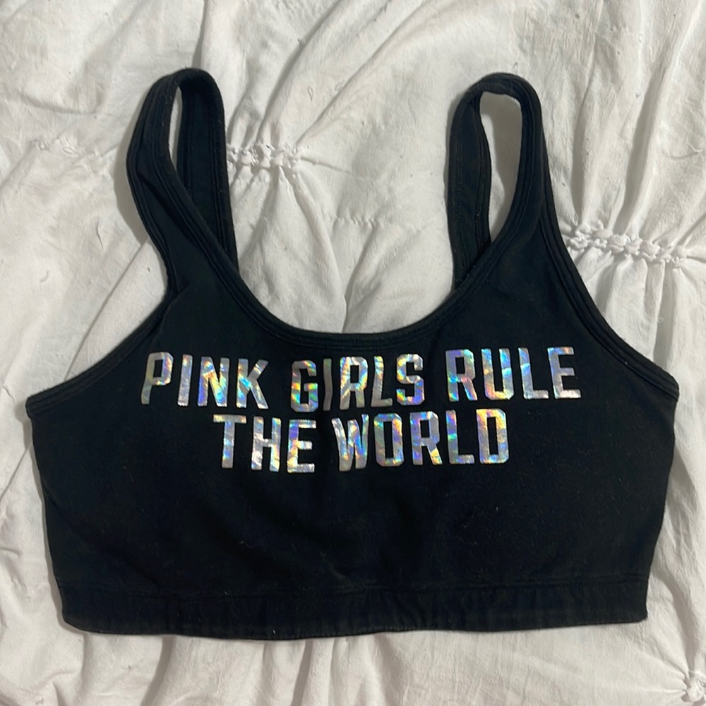 PINK Girls Rule The World Crop Top